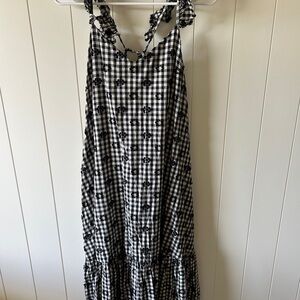 Madewell Black and White Gingham Dress